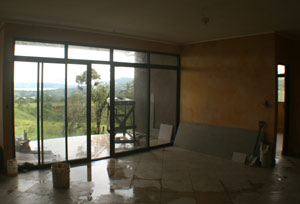 The living room was planned to take in the wonderful vistas.